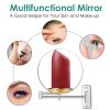 8 Inch Make-up Mirror Shaving Mirror, 360 Swivel Extendable Cosmetic Vanity Mirror, 3X/5X/7X/10X Magnifying Cosmetic Mirror, Extendable Arm, for Bathroom Vanity (Green Bronze 3X) view 3