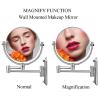 8 Inch Make-up Mirror Shaving Mirror, 360 Swivel Extendable Cosmetic Vanity Mirror, 3X/5X/7X/10X Magnifying Cosmetic Mirror, Extendable Arm, for Bathroom Vanity (Green Bronze 3X) view 4