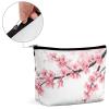 Meaudiwes Personality Fashion Zipper Cosmetic Case, Portable Makeup Case, Toiletry Bag, Branch Of A Flourishing Tree Cherry Flowers Blossoms Spring Theme Art Travel Cosmetic Toiletry Bag view 4
