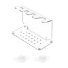 DimyFew Razor Holder Razor and Brush Stand Clear Acrylic, Space Saving, Easy to Install Hanger Organizer for Bathroom, Shower view 1