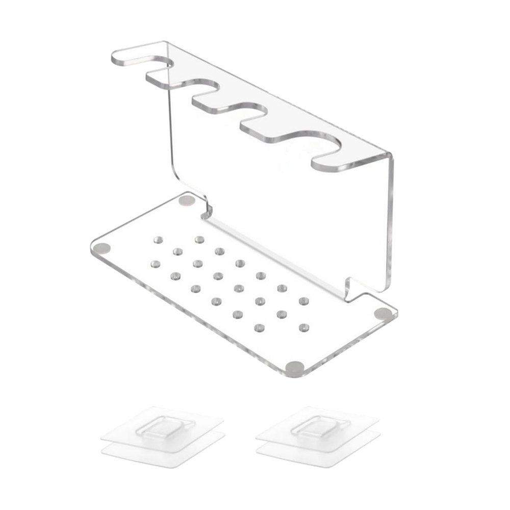 AFXGUSD Razor Holder Hanger Wall Mounted, Acrylic, Space Saving, Clear Easy to Install Razor Hook Holder for Bathroom