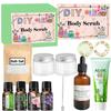 DINGTU Body Scrub Making Kit- Make Your Own Salt Body Scrub with Almond Oil, Essential Oils, Moisturizing and Exfoliating Dry Skin, Hand, Foot, DIY Organic Body Scrubs Gifts For Women & Men view 1
