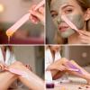 6 Pcs Silicone Stir Sticks and Silicone Wax Spatula Set Reusable Hard Wax Stick for Home Hair Removal Body Care (Pink) view 4