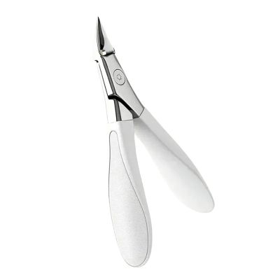 Nail Clipper Cuticle Nippers For Paronychia Steel Nail Cutters Ingrown Toenail Scissors Tool(B-White)