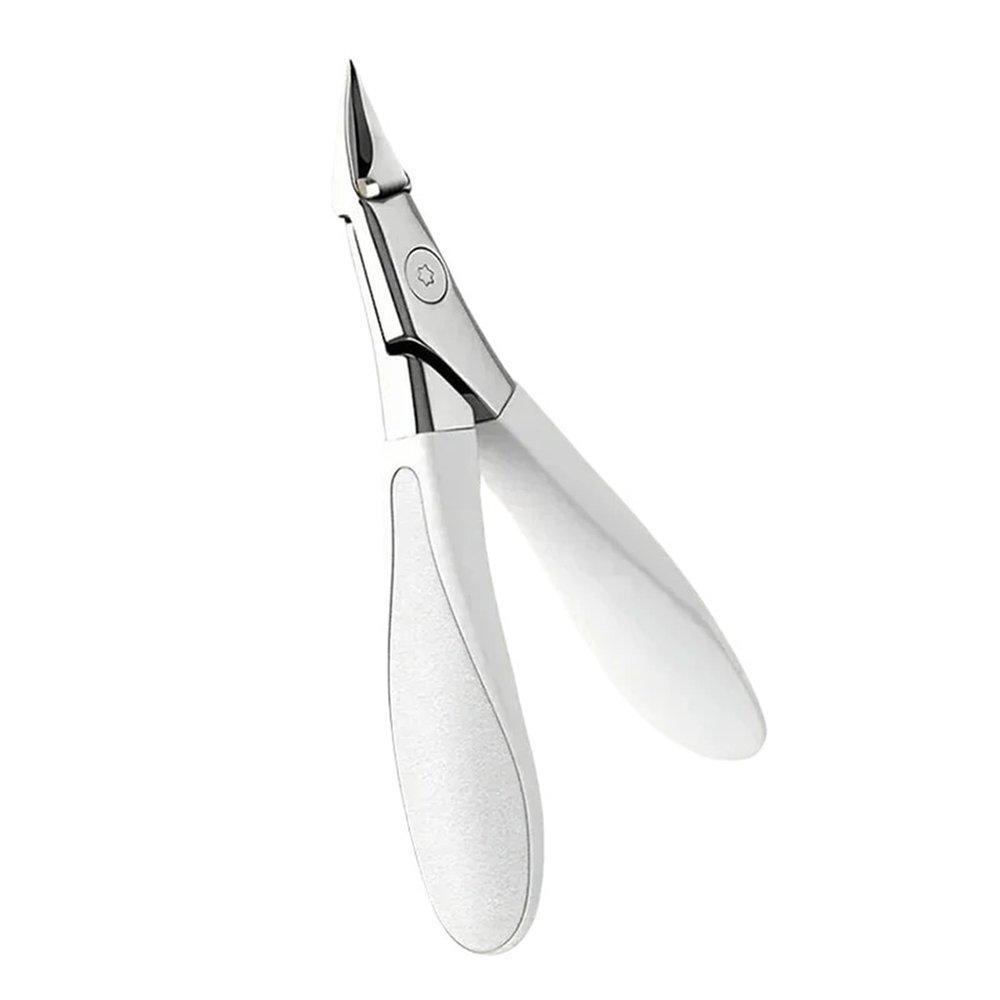 Nail Clipper Cuticle Nippers For Paronychia Steel Nail Cutters Ingrown Toenail Scissors Tool(B-White)