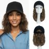 SEGOHAIR Hat Wig for Women Baseball Cap with Hair Extensions 8 Inch Synthetic Wavy Curly Adjustable Wig Hat with Attached Hair for Daily Wear, (10P22T, Medium Brown Mix Dark Blonde) view 1