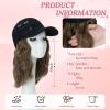SEGOHAIR Hat Wig for Women Baseball Cap with Hair Extensions 8 Inch Synthetic Wavy Curly Adjustable Wig Hat with Attached Hair for Daily Wear, (10P22T, Medium Brown Mix Dark Blonde) view 2
