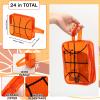 12 Pcs Basketball Clear Makeup Bag Cosmetic Snack Bag with Zipper Handle PVC Pouch Waterproof Travel Toiletry Handbag Accessories for Woman Friends Basketball Birthday 2026 Senior Night Team Gift view 3