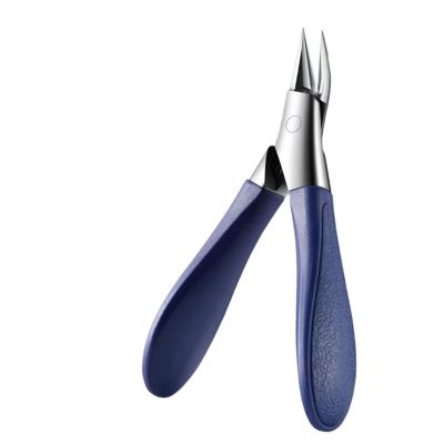 Angled Nail Clippers Ingrown Toenail Clipper for Thick Nails Slant Curved Blade Nail Cutters Ingrown Relief Tool(Blue)