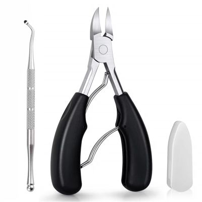 Nail Clippers Ingrown Toenail Podiatry Correction Nippers Cuticle Cutters Cut Paronychia Pedicure Hand Foot Care Tool(Black 2pcs)