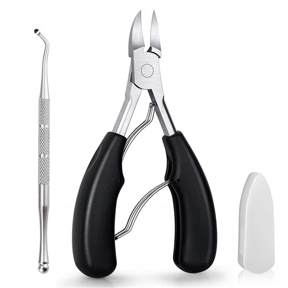 Nail Clippers Ingrown Toenail Podiatry Correction Nippers Cuticle Cutters Cut Paronychia Pedicure Hand Foot Care Tool(Black 2pcs)