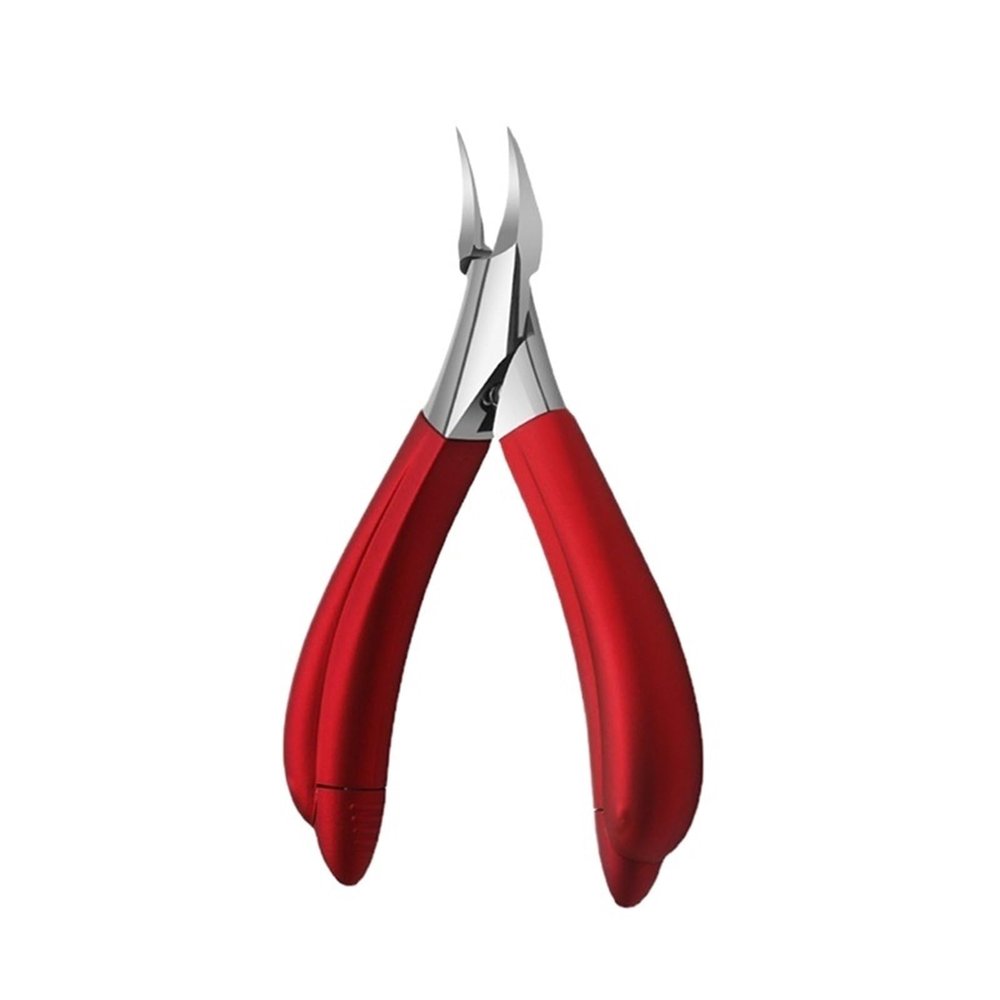 Nail Clippers for Thick Nails and Ingrown Toenails Curved Blade for Men and Women Pedicure Tool(Red)