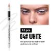 12PCS White Waterproof Inner Eyeliner, Eyebrow Pencil for Women Multi-Use Cream Pen with Sharpener for Liner, Shadow,Matte Quick Dry Eye Pencils, Smudge Proof, Delineador de ojos view 2