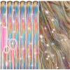 Hair Tinsel Clip in Rainbow Fairy Hair Tinsel Kit, 12 Pcs 24 Inch Glitter Clip in Hair Extensions for Girls Women Kids Christmas New Year Festival Party (Rainbow) view 1