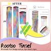 Hair Tinsel Clip in Rainbow Fairy Hair Tinsel Kit, 12 Pcs 24 Inch Glitter Clip in Hair Extensions for Girls Women Kids Christmas New Year Festival Party (Rainbow) view 2