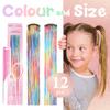 Hair Tinsel Clip in Rainbow Fairy Hair Tinsel Kit, 12 Pcs 24 Inch Glitter Clip in Hair Extensions for Girls Women Kids Christmas New Year Festival Party (Rainbow) view 3