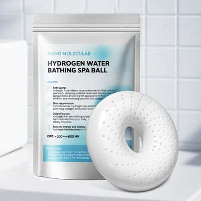 Hydrogen Bath Ball Tablets Bombs for Muscle & Stress Relief H2 Molecular Hydrogen Bombs for Spa & Hydrogen-Rich Water Soaking, Reusable Design for Full Body, Foot, or Hand Bath