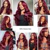 12A 99J Burgundy Body Wave Bundles Human Hair 1 Bundle 18 Inches 100% Human Hair Bundles view 2