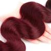 12A 99J Burgundy Body Wave Bundles Human Hair 1 Bundle 18 Inches 100% Human Hair Bundles view 4