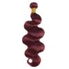 12A 99J Burgundy Human Hair Bundles Body Wave 24 Inch Wine Red Brazilian Bundles Human Hair Extensions Double Weft 1 Pack view 4
