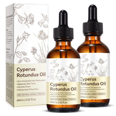 2 Pack Cyperus Rotundus Oil, Natural for Reducing Body Hair Growth, Cyperus Rotundus Oil for Hair Removal, Reduces Unwanted Hair Growth, Reducing Body Hair Growth, Shrink Pores