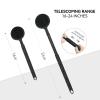 Back Scrubber for Shower, (16-24 Inch) Extendable Bath Brush Long Handle for Shower, Silicone Body Scrubber with Handle, Back Brush for Shower Men and Women,Easy to Clean (Black) view 3