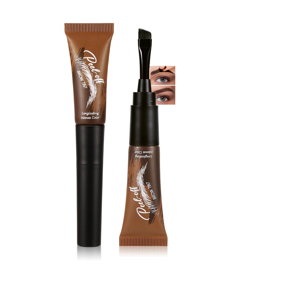 AKARY Tattoo Eyebrow Gel Easy Peel Off, Temporary Brown Eyebrow Eyebrow Tattoo Peel Off, Easy to Use, Waterproof & Transfer-proof, Natural Brow Color for Women Sparse Brows, #02 Espresso