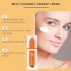 Japanese Vitamin C Makeup Tone up Cream, Five Vitamin C Natural Makeup Cream, Natural-Looking Finish, Lightweight Long Lasting, Portable and Easy to Use, For Various of Skin (3Pcs) view 4