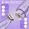Kapopop New Upgrade Painless 2-in-1 Bikini Trimmer for Women,Electric Shaver & Razor with Dual Heads for Body Pubic Underarm & Facial Hair,IPX7 Waterproof Wet & Dry,Rechargeable Cordless Lady Trimmer view 3