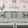 ZBJDX Wall Mounted Shelf, Metal Essential Oil Organizer, Perfume Storage Rack, Multifunctional Hanging Salon Nail Shop Organizer,Gold view 3
