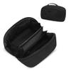 Hynes Eagle Travel Makeup Bag for Women Puffy Cosmetic Organizer Pouch Open Flat Toiletry Bag for Toiletries, Brushes Black view 1