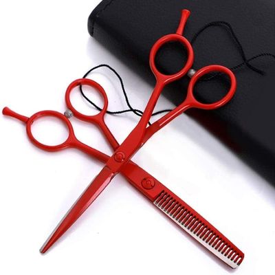 5.5 Inch Haircut Scissors Set - Professional Hairdressing Shears with Flat Shears