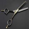 5.5 inch Two-Tailed Scissor Set - Black Thinning Hair Cutting Shears, Hairdressing Scissors view 2