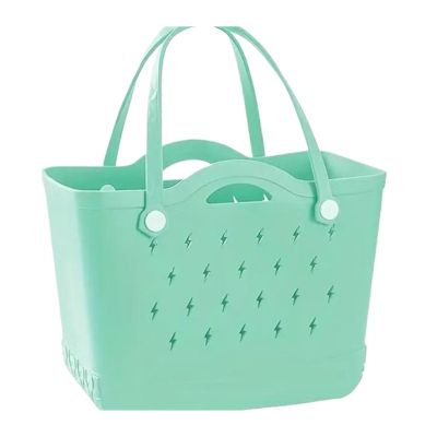 kinganrun Outdoor beach bag, travel cosmetic bag, EVA large capacity storage, suitable for travel and home use(Light Green,M)
