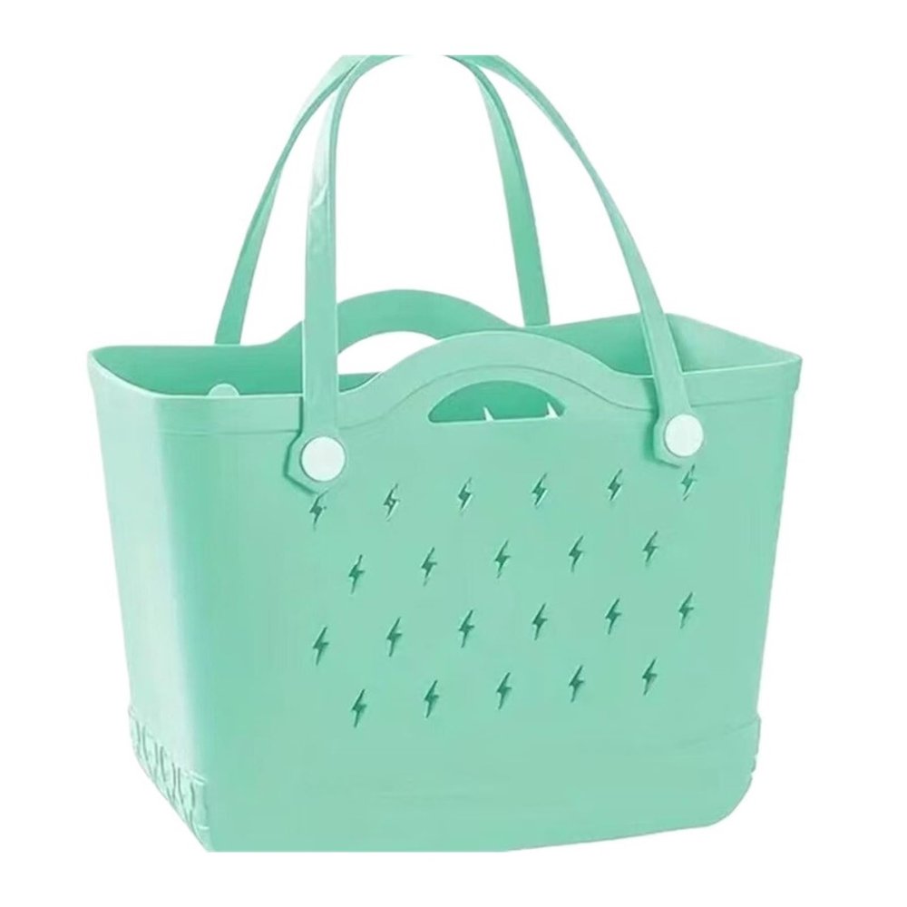 kinganrun Outdoor beach bag, travel cosmetic bag, EVA large capacity storage, suitable for travel and home use(Light Green,M)