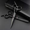 6 Inch Black Hair Cutting Scissors Set - Professional Barber Shears with Thinning Function view 1