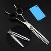 6 Inch 440C Professional Hair Scissors - Bilateral Thinning Shears, Barber Cutting Tools view 2