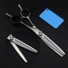 6 Inch 440C Professional Hair Scissors - Bilateral Thinning Shears, Barber Cutting Tools view 3