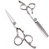 6.0 inch Hairdressing Scissors Set - Salon Quality Thinning Shears with Plum Handle view 1