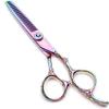 6.0 Inch Hairdressing Scissor Set - Plum Handle Salon Hair Cutting Shears with Thinning Capability view 2