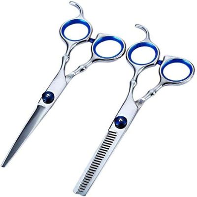 2 Pieces Professional Hairdressing Scissors Set - Salon Hair Cutting & Thinning Shears