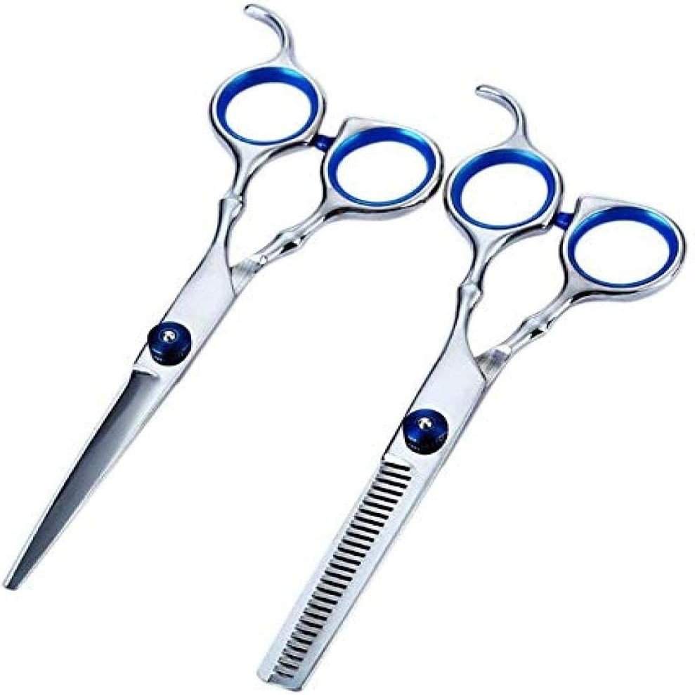 2 Pieces Professional Hairdressing Scissors Set - Salon Hair Cutting & Thinning Shears
