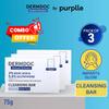 DermDoc by Purplle Cleansing Bar | Mild Daily Cleanser | For All Skin Types | Pack of 3 (75 g / 2.64 oz Each) view 2