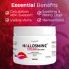 2-Pack Hallosmine 4 oz Cream + Free Hallosmine Advance 1000 mg 60 Capsules | Triple Action Cream Formula  Diosmin, Hesperidin & Horse Chestnut | leg circulation support & vein supplement view 3