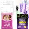 624 Pcs Hydrocolloid Pimple Patch Bundle  280 Star Acne Patches (Glitter, Glow, Translucent, 7 Colors, 3 Sizes) + 344 Large Pimple Patches for Face & Body view 1
