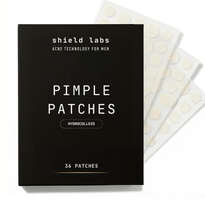 Shield Pimple Patches for Men and Boys, Invisible Hydrocolloid Spot Treatment for Acne Blemishes & Breakouts, 72 Count, Pack of 2