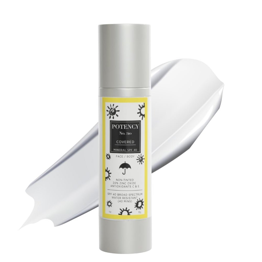 Covered SPF 40 Mineral Sunscreen  Invisible Broad-Spectrum Non-Tint, Reef-Safe, Made in USA (4oz Retail)