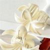 1pc Acrylic Flower Hair Claw, Elegant & Chic, Large Size, Floral Design, Versatile Hair Accessory for Half-Up Hairstyles(1PCSGold) view 2