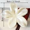 1pc Acrylic Flower Hair Claw, Elegant & Chic, Large Size, Floral Design, Versatile Hair Accessory for Half-Up Hairstyles(1PCSGold) view 4