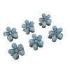 6/12Pcs children Women Girl Flower Shaped Hair Grab Clips, Faux Pearl Decorative Hair Barrettes Hair Decoration Accessories(6PCSBlue) view 1